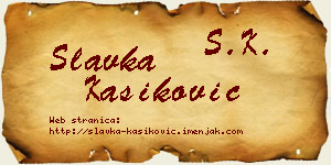 Slavka Kašiković vizit kartica